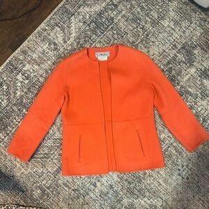 Carlisle Vibrant Orange 100% Wool Jacket (Vintage)